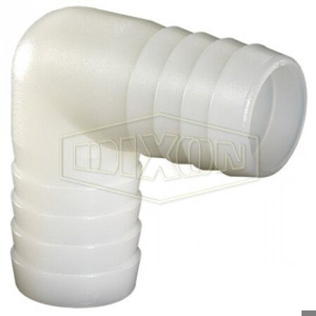 Dixon Tuff-Lite 90Deg Elbow, 3/4 in, Hose Barb, Nylon TLSS66